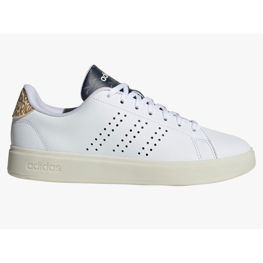 Adidas Advantage 2.0 White/ Leopard Print/ Black Women's 8 - Picture 2 of 8